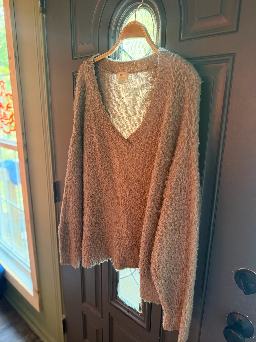 Anthropologie MAEVE Plush V-Neck Sweater